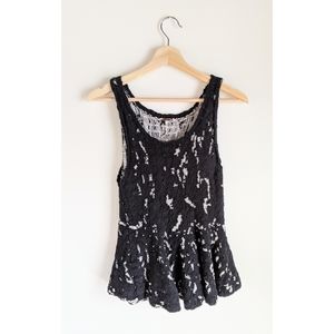 Free People Side By Side Peplum Sweater Tank